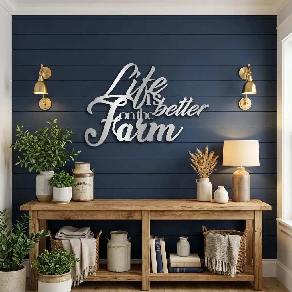 Life is Better on the Farm Quote Indoor Outdoor Steel Wall Sign
