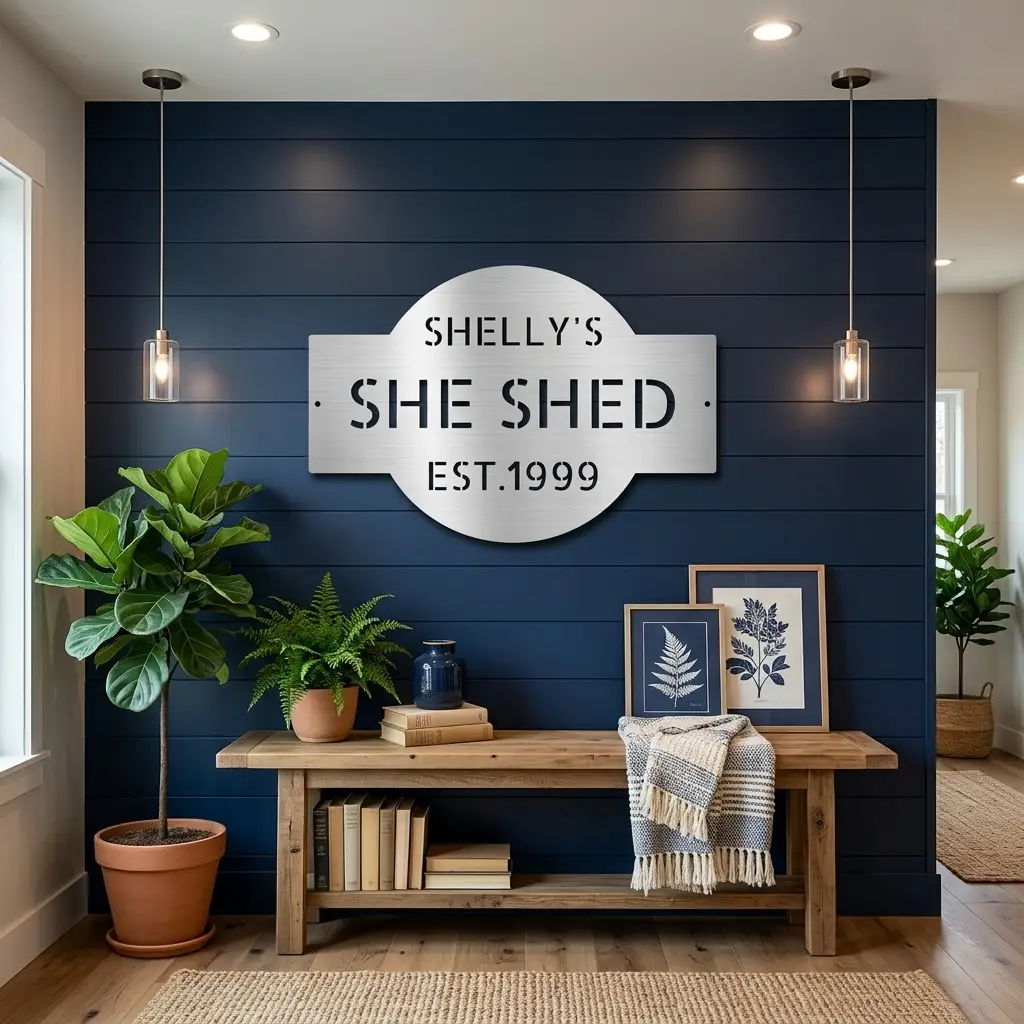 Personalized 3 Line Metal Wall Sign, Custom Name & Phrase Wall Art, Family Home Garage She Shed Man Cave Sign, Custom Metal Decor, Personalized Housewarming Gift