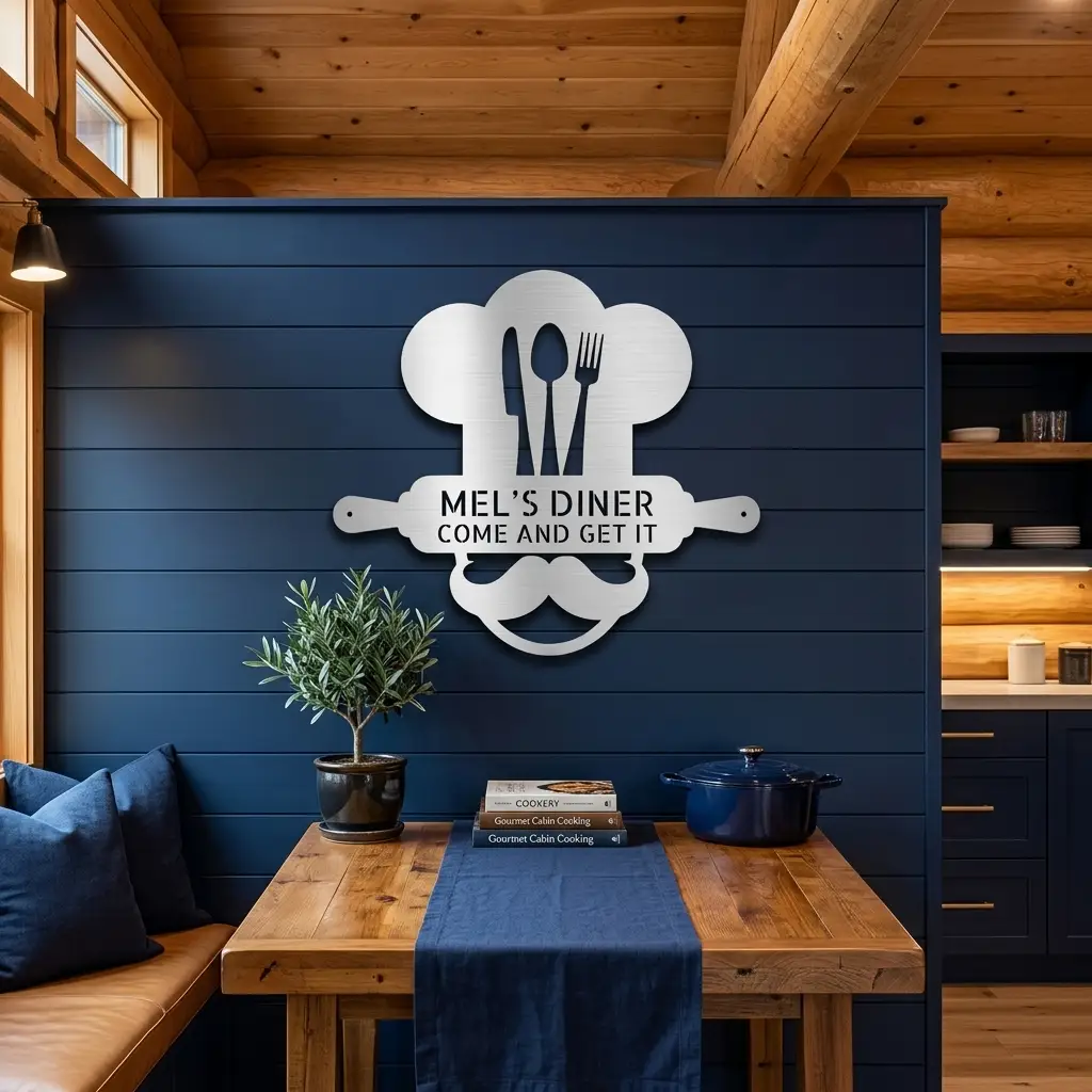 Personalized Diner Metal Wall Art: Where Every Meal is Your Signature Dish