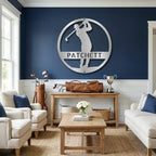 Personalized Golfer Metal Wall Art Custom Name Golf Sign Man Cave Decor Golf Gift for Dad Golf Lover Metal Wall Sign Outdoor Decor