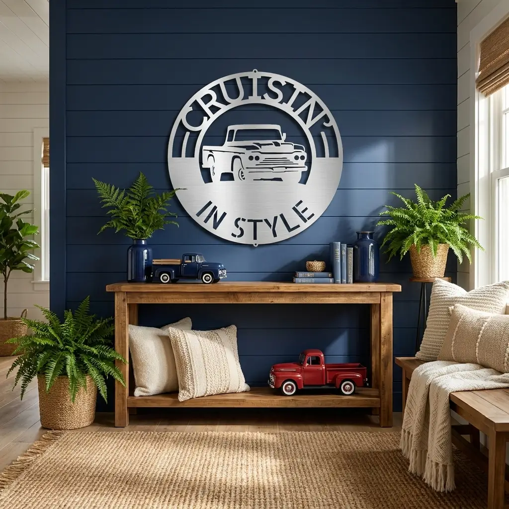 Classic Pickup Truck Personalized Indoor Outdoor Steel Sign Wall Sign