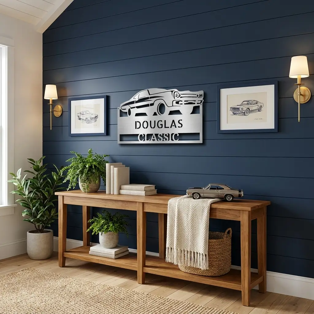 Classic Muscle Car Personalized Metal Wall Art | Custom Garage Sign | Man Cave Decor | Vintage Muscle Car Metal Sign | Personalized Auto Enthusiast Gift | Custom Name Wall Art