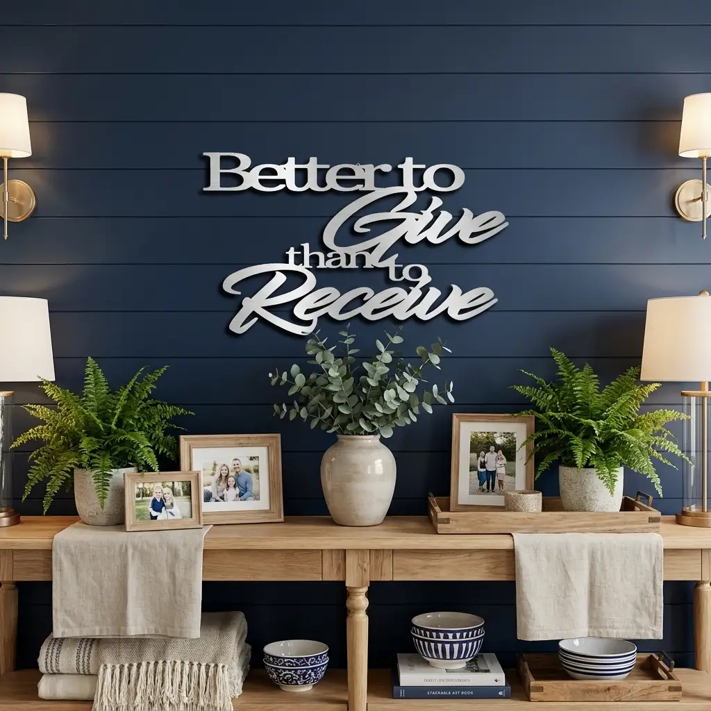 Better to Give Than Receive Quote Indoor Outdoor Steel Wall Sign