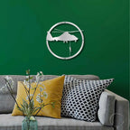Helicopter Drop Metal Art Wall Sign