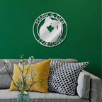 Couple Silhouette Sweetheart Custom Monogram Name Metal Wall Art