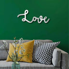 Love Script Metal Word Art Wall Sign