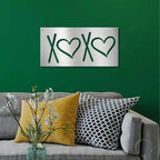 XOXO Hugs and Kisses Indoor Outdoor Steel Wall Sign