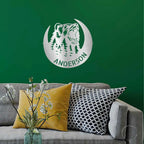 Roaring Bear Custom Name Indoor Outdoor Steel Wall Sign