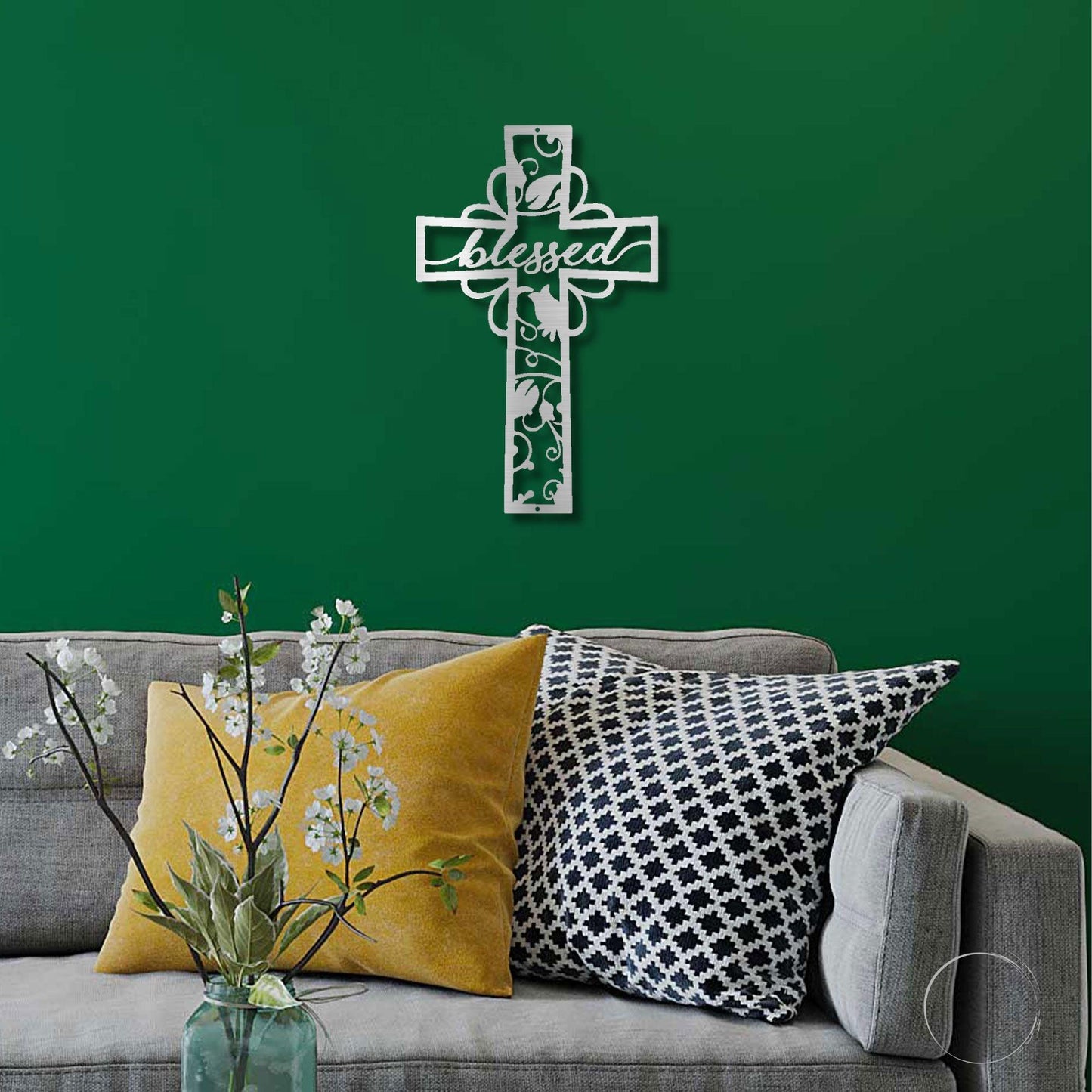 Blessed Cross Ornate Metal Wall Art - Mallard Moon Gift Shop