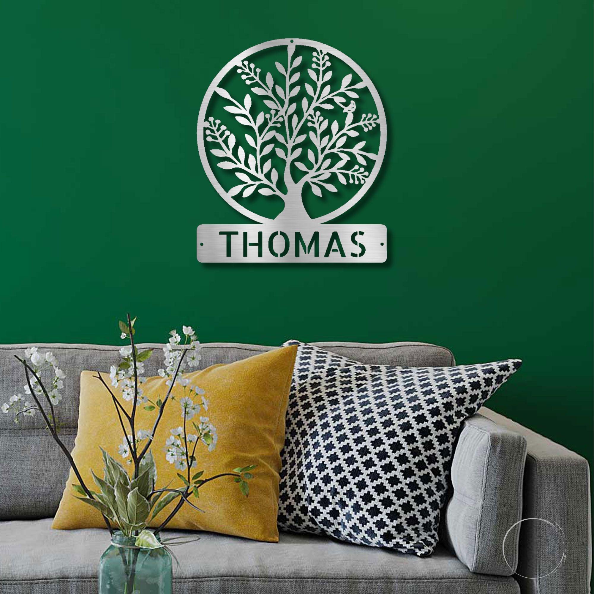 Personalized Tree of Life Metal Wall Sign: Celebrate Your Roots - Mallard Moon Gift Shop