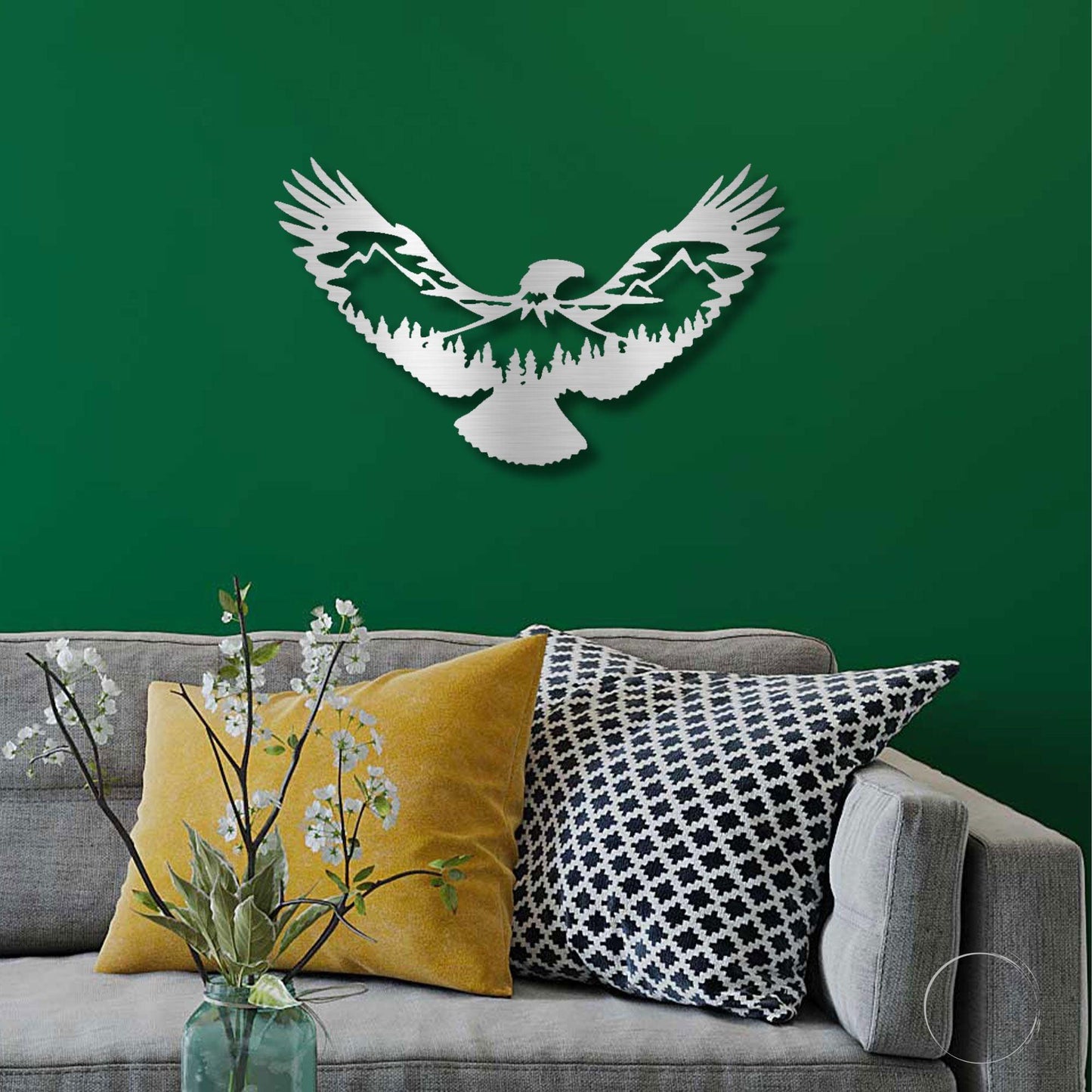 Eagle Scene Metal Art - Mallard Moon Gift Shop