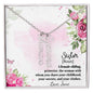 Sister A Female Sibling Personalized Vertical Name Pendant Necklace - Mallard Moon Gift Shop