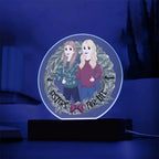 Sister Holiday Gift- Sisters are for Life Personalized Circle Acrylic Plaque