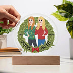 Sister Holiday Gift- Sisters are for Life Personalized Circle Acrylic Plaque
