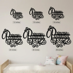 Personalized Princess Name Metal Wall Art | Custom Princess Bedroom Sign | Girls Room Decor | Crown Name Sign | Made in USA