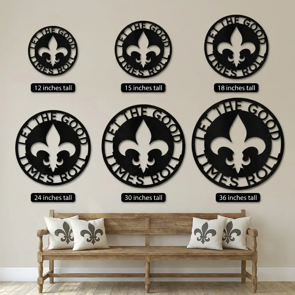 Personalized Fleur de Lis Metal Wall Art | Custom Family Name Sign | French Country Wall Decor | Made in USA
