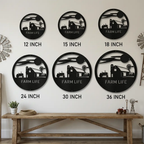 Personalized Farm Life Metal Wall Art | Custom Family Name Farm Sign | Barn, Tractor & Windmill Metal Decor | Rustic Farmhouse Wall Hanging | Made in USA