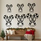 Personalized Candy Cane Monogram Metal Wall Art – Custom Initial Christmas Sign – Holiday Steel Décor (5 Sizes, 5 Colors)