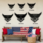 Patriotic Eagle Metal Wall Art | American Flag Inspired Eagle Decor | USA Military & Veteran Gift | Made in USA