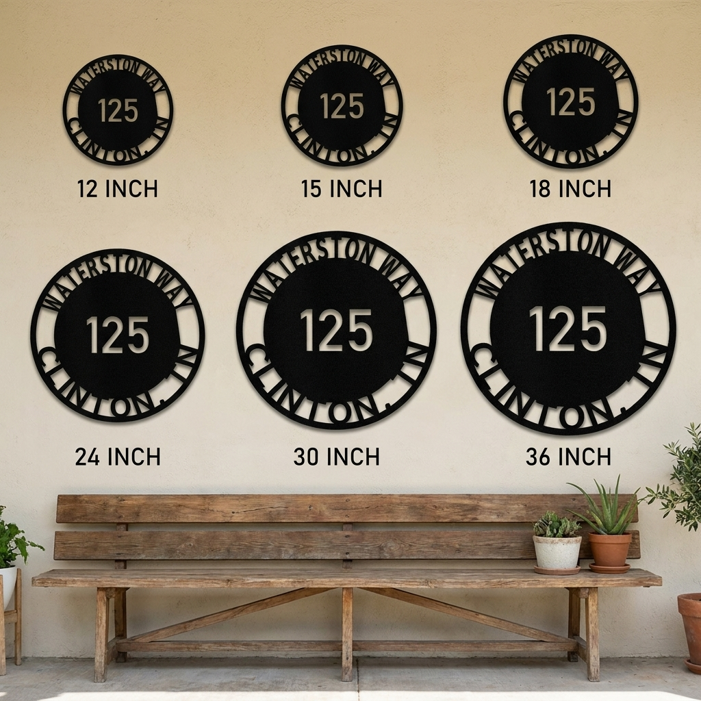 Personalized Address Sign, Custom House Number Sign, Outdoor Metal Address Plaque, Modern House Sign, Housewarming Gift