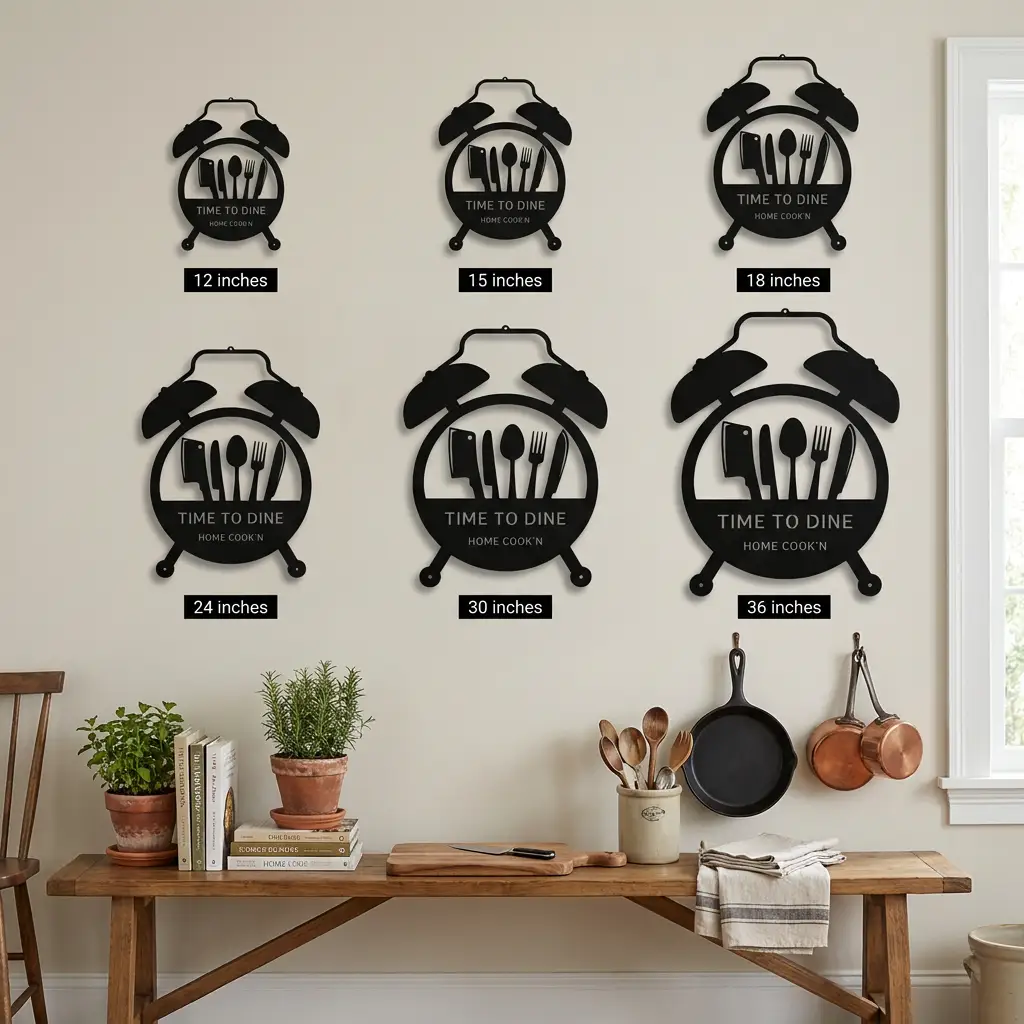 Dinner Time Personalized Metal Sign | Custom Kitchen Wall Decor | Food & Cooking Utensil Sign | Home Chef Gift | Made in USA