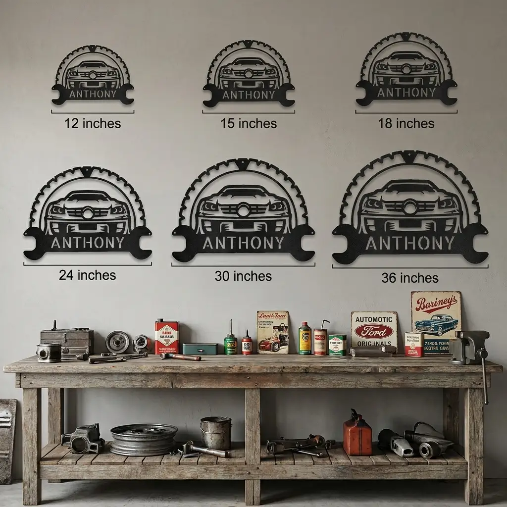 Classic Car Personalized Metal Sign | Custom Garage Wall Art | Muscle Car Decor | Automotive Man Cave Sign | Car Lover Gift | Made in USA