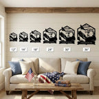 Personalized Eagle Metal Wall Art, Custom Freedom Sign, Mountain Eagle Decor, Patriotic Wall Art