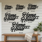 Home Sweet Home Metal Sign, Farmhouse Wall Decor, Script Wall Art, Rustic Home Decor, Housewarming Gift
