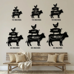 Farm Animals Metal Wall Art – Cow Pig Chicken Kitchen Decor – Farmhouse Wall Decor – Rustic Kitchen Sign – Country Home Decor