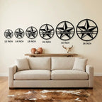 Custom Star Metal Wall Art – Personalized Rustic Farmhouse Sign – Ranch or Family Name