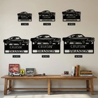 Classic Sports Car Personalized Metal Sign | Muscle Car Garage Wall Art | Custom Car Lover Gift | Made in USA