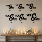 You & Me Metal Wall Art | Romantic Couple Sign | Wedding, Anniversary, or Engagement Gift | Love Home Decor | Made in USA