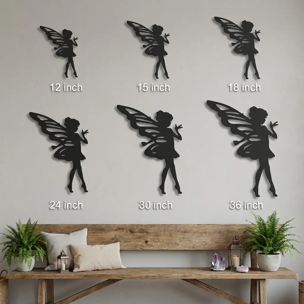 Fairy Pixie Metal Wall Art | Whimsical Fairy Steel Wall Decor | Fantasy Garden Decoration | Made in USA