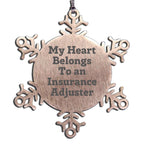 Funny Snowflake Ornament, Unique Gifts from Men to Insurance Adjusters, Women Who Love Them, or Coworkers, Perfect for Christmas Unique Gifts