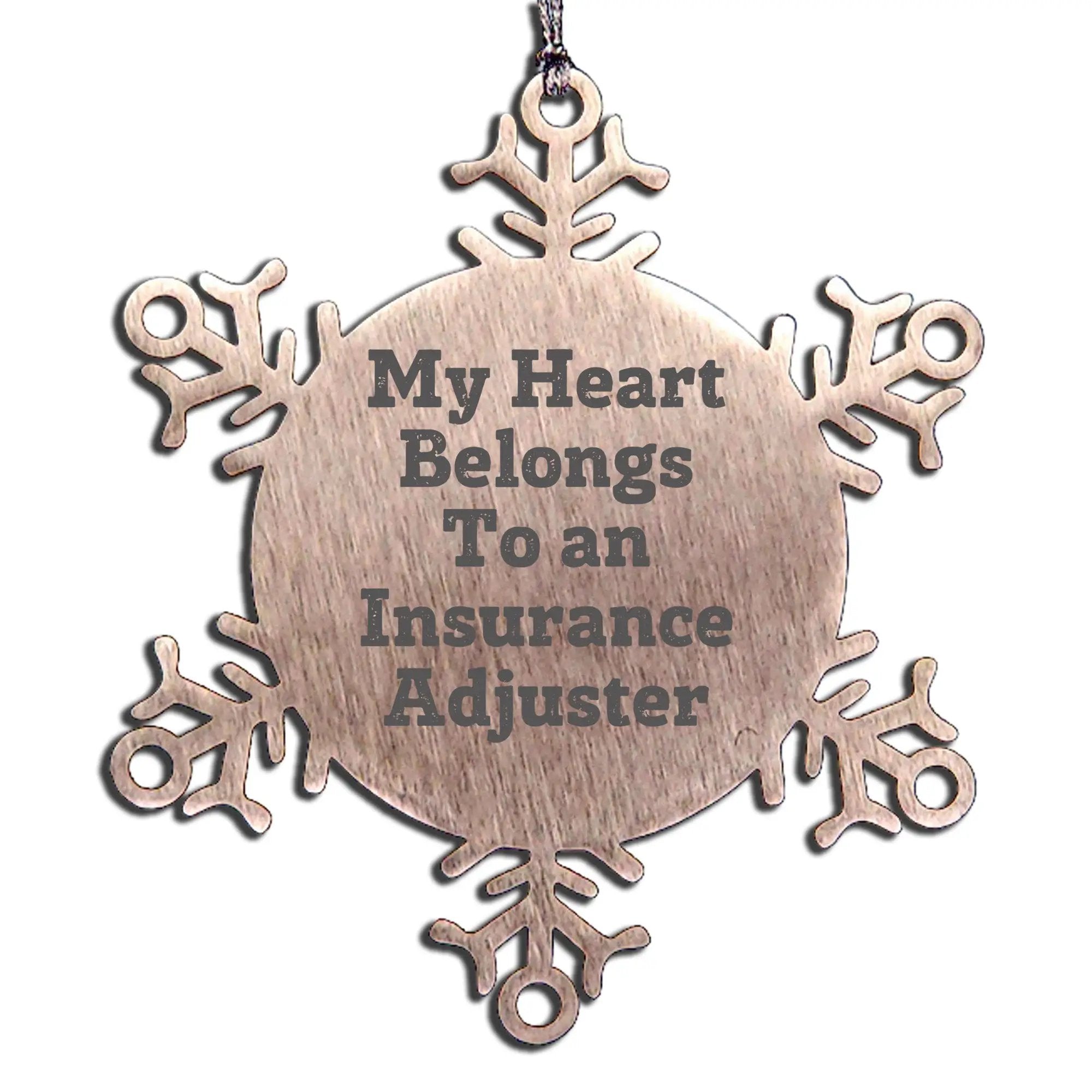 Funny Snowflake Ornament, Unique Gifts from Men to Insurance Adjusters, Women Who Love Them, or Coworkers, Perfect for Christmas Unique Gifts