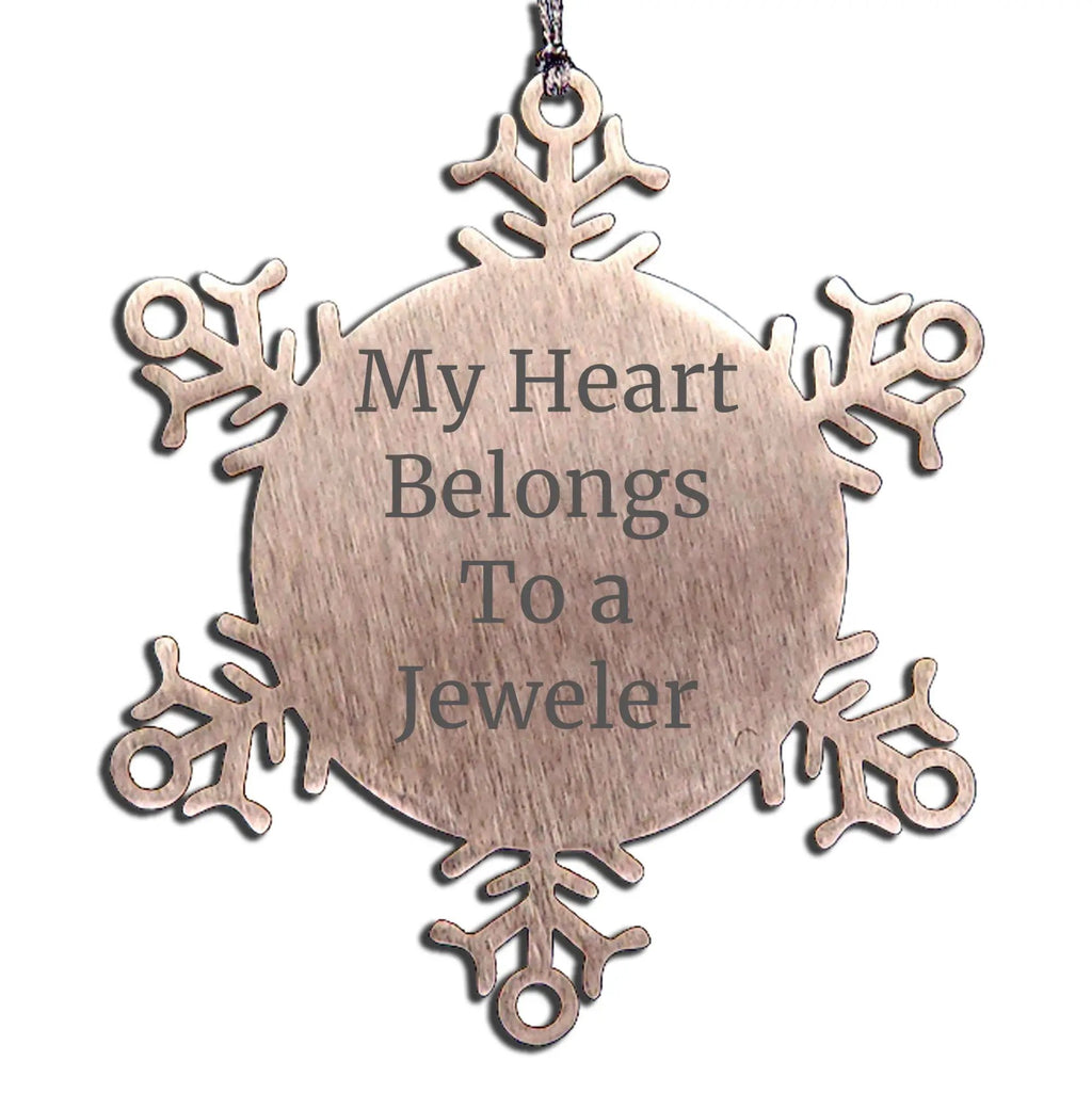 Jeweler Snowflake Ornament - My Heart Belongs To A Jeweler