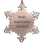 Amazing Stainless Snowflake Ornament For School Psychologists Perfect Christmas