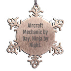 Unique Gifts for Aircraft Mechanic Friends Christmas Unique Snowflake Ornament from Family