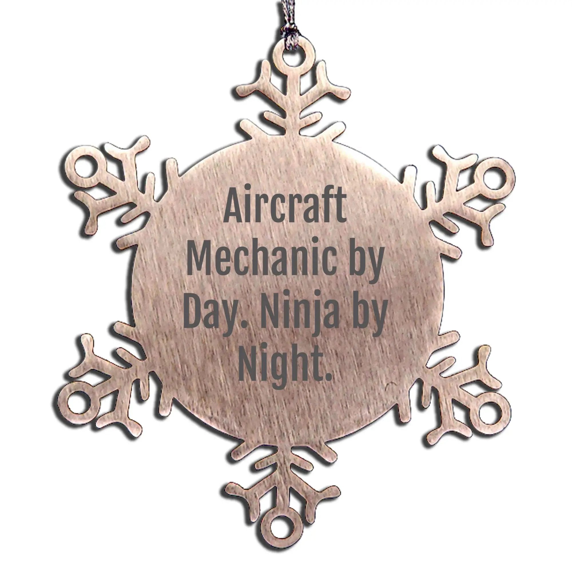 Unique Gifts for Aircraft Mechanic Friends Christmas Unique Snowflake Ornament from Family