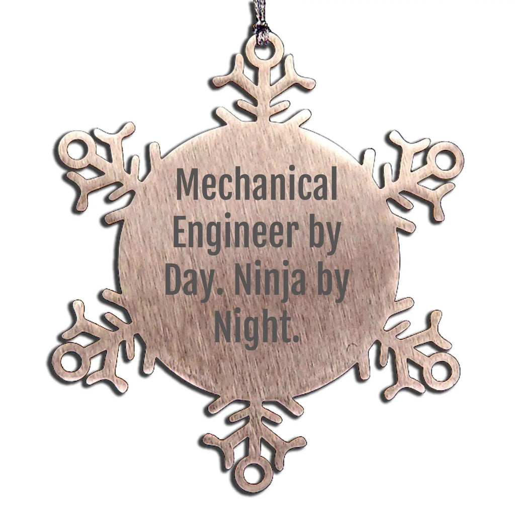 Mechanical Engineer Snowflake Ornaments Funny Christmas Unique Gift from Friends for Men Women Coworkers