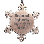 Mechanical Engineer Snowflake Ornaments Funny Christmas Unique Gift from Friends for Men Women Coworkers