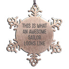 Sailor Snowflake Ornament - This Is What an Amazing Sailor Looks Like, Christmas Unique Gifts