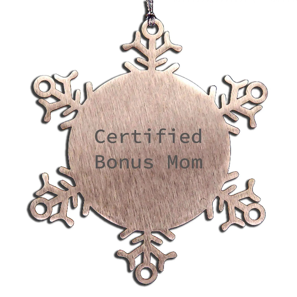 Bonus Mom Snowflake Christmas Tree Ornament - Mallard Moon