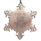 Funny Quote Afghan Hound Dog Lover Christmas Unique Gifts from Men to Family, Snowflake Ornament for Afghan Hound Dog Enthusiasts, Christmas Unique Gifts Ideas