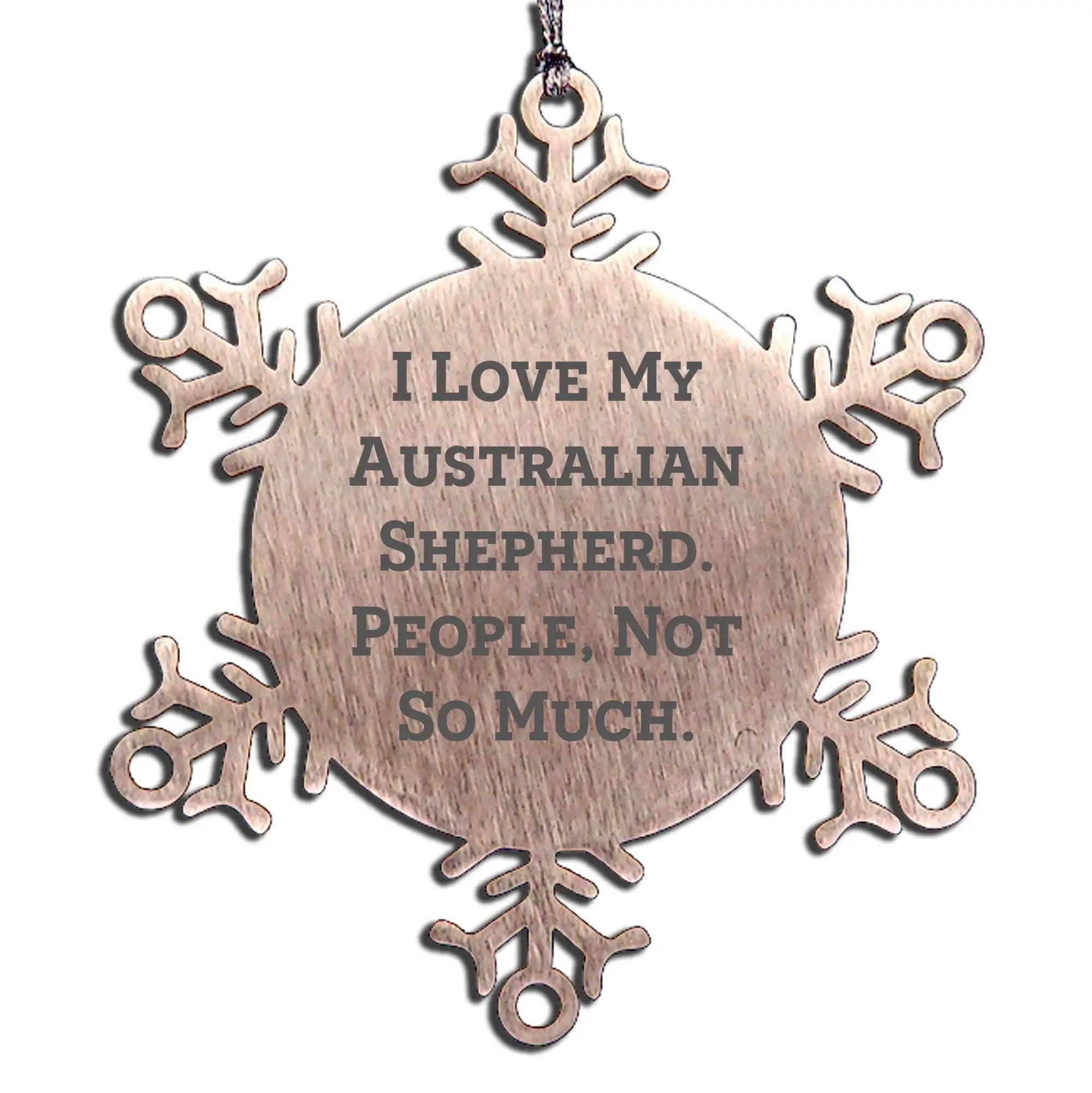 Funny Australian Shepherd Dog Christmas Unique Gifts from Family Members Snowflake Ornaments for Men Women Friends - Mallard Moon