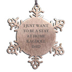 Funny Ragdoll Cat Gifts from Dad to Daughter Christmas Unique Snowflake Ornament, I Just Want To Be A Stay At Home Ragdoll Dad Special Snowflake Ornament - Mallard Moon