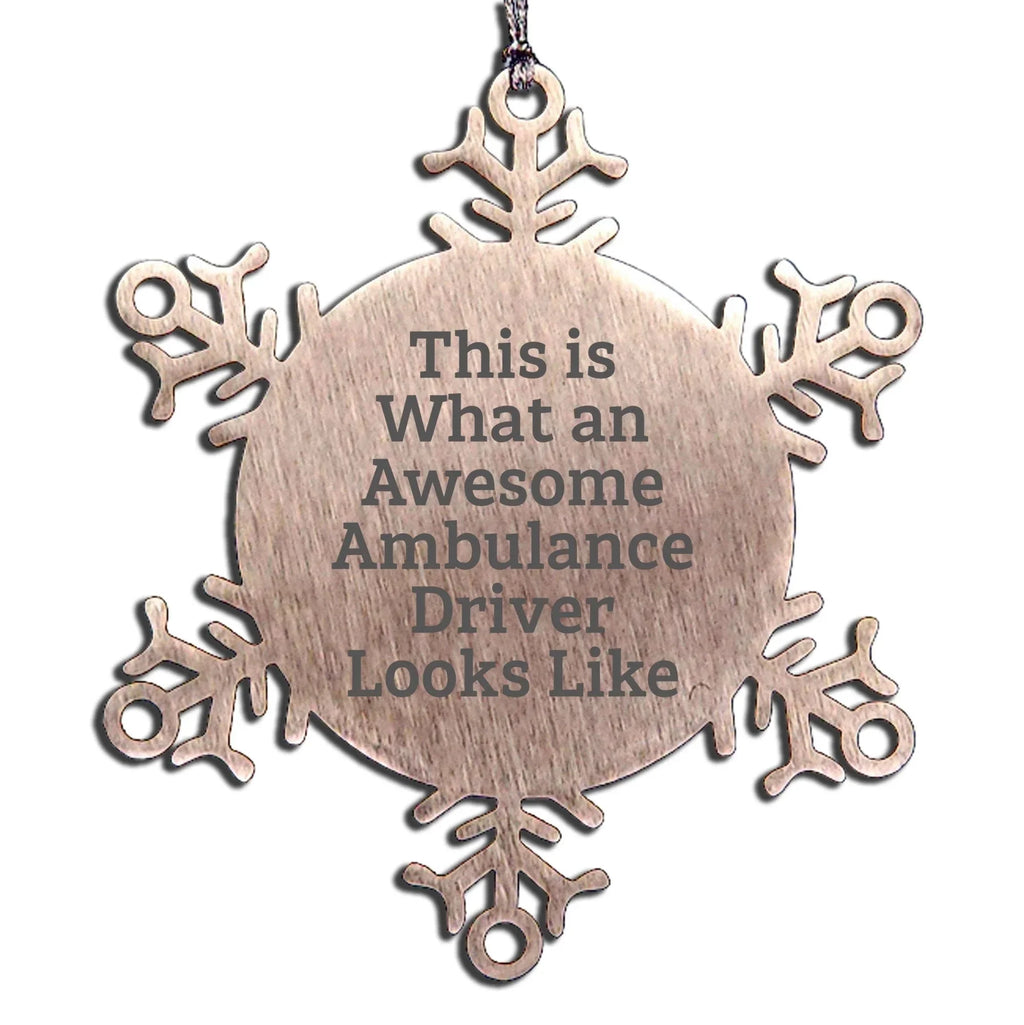 Funny Ambulance Driver Snowflake Ornament - This is What an Awesome Ambulance Looks Like