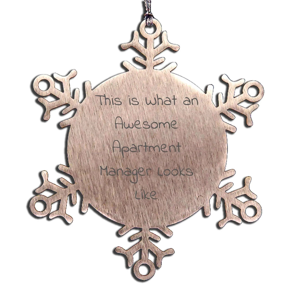 Apartment Manager Snowflake Ornament - This is Whan an Awesome Apartment Manager Looks LIke