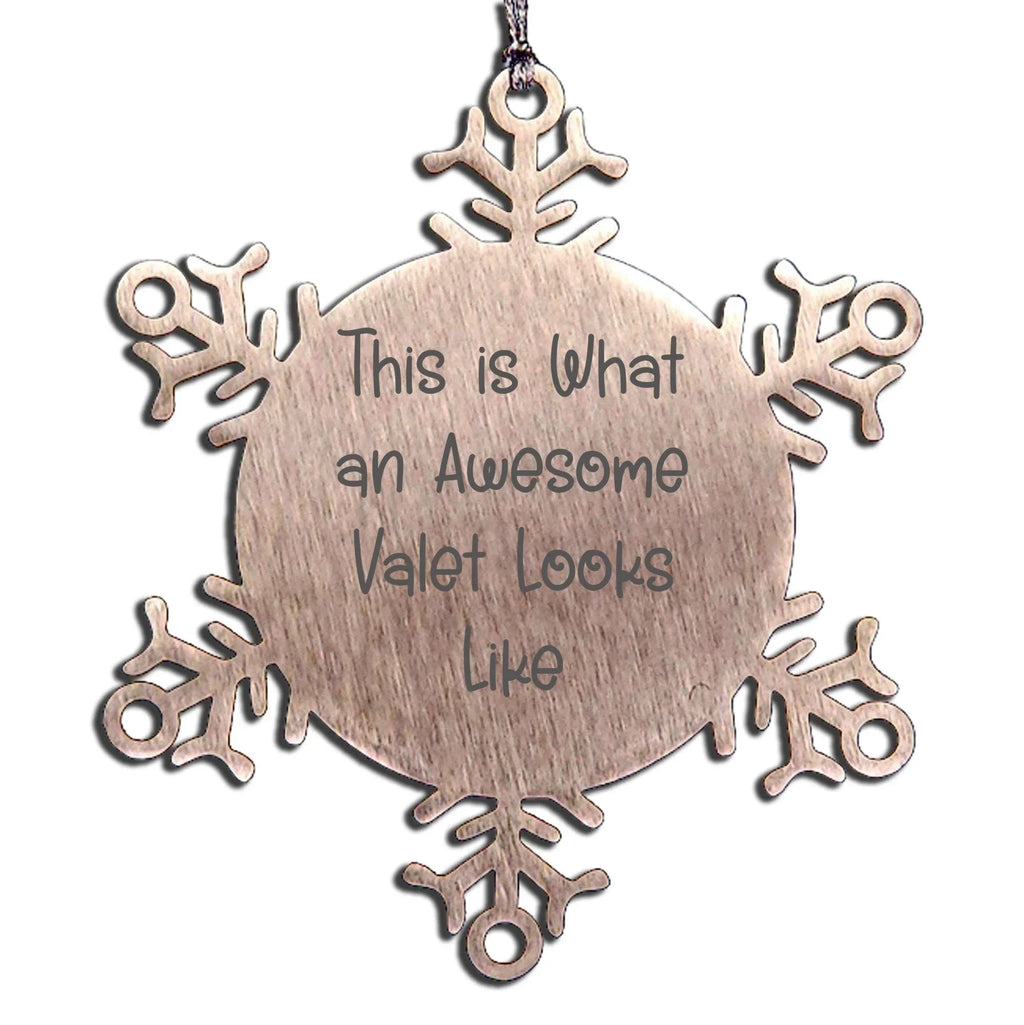Unique Valet Snowflake Christmas Ornament - This is What an Awesome Valet Looks Like