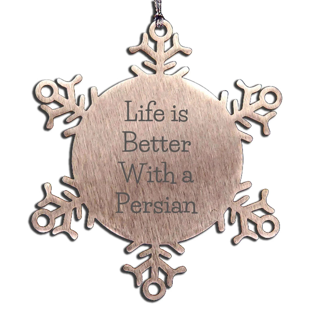 Persian Cat Lovers - Funny Quote Snowflake Ornament